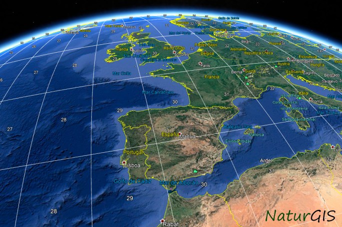 Huso UTM Google Earth NaturGIS