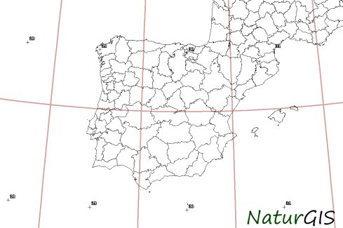 Husos UTM Península Ibérica NaturGIS