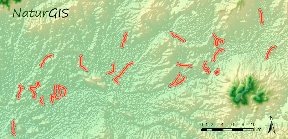 Transectos de campo para el censo de Grullas en Extremadura NaturGIS