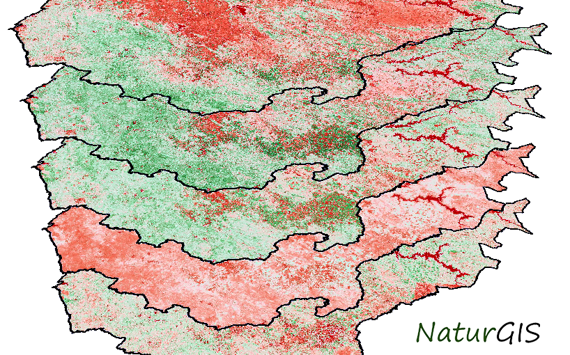 Índice NDVI de Extremadura NaturGIS